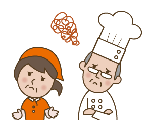 悩む従業員のイラスト